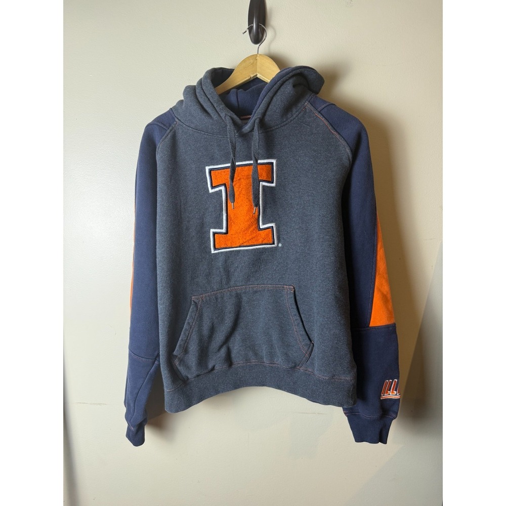 Colosseum Athletics University of Illinois Fighting Illini‎ Hoodie Mens XL Gray